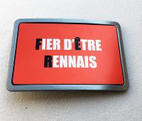 Boucle de ceinture Fier d'être Rennais, supporter football