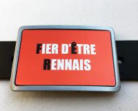 Boucle de ceinture Fier d'être Rennais, supporter football