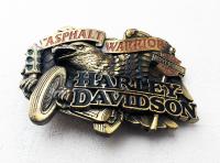 Vintage 1992 - Boucle de ceinture Harley Davidson Asphalt Warrior