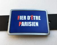 Boucle de ceinture Fier d'être Parisien, supporter football